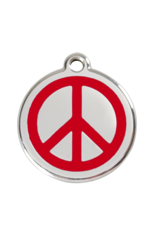 Red Peace Pet Tag