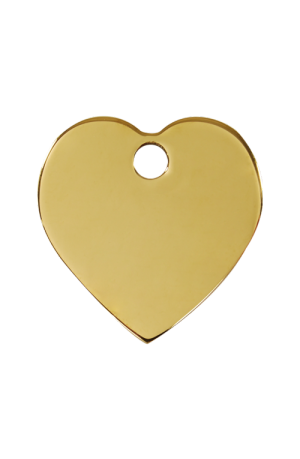 Brass Heart Pet Tag