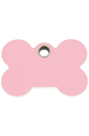 Pink Bone Plastic Pet Tag
