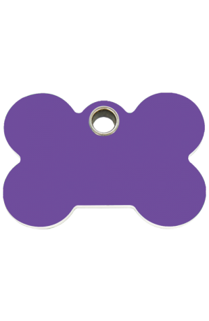 Purple Bone Plastic Pet Tag