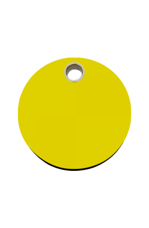 Yellow Circle Pet Tag