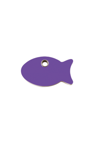 Purple Fish Pet Tag