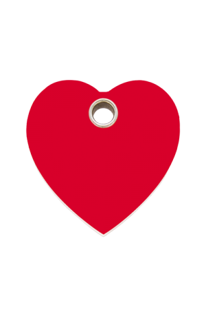 Red Heart Plastic Pet Tag
