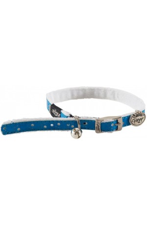 Rogz Trendy Cat Pin Buckle Collar 11mm - Blue