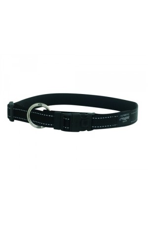 Rogz Utility Reflective Stitching Dog Collar - Black