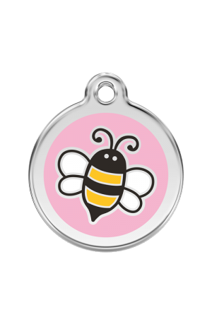 Pink Bumble Bee Pet Tag