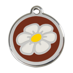 Brown Daisy Pet Tag