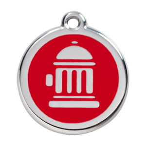 Red Fire Hydrant Pet Tag