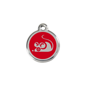 Red Mouse Pet Tag