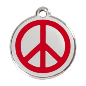 Red Peace Pet Tag