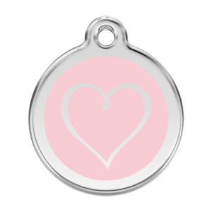 Pink Tribal Heart Pet Tag