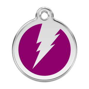 Purple Flash Pet Tag