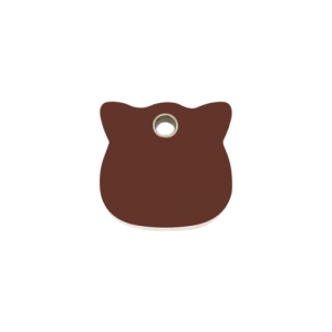 Brown Cat Head Pet Tag