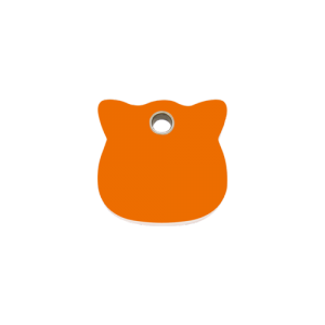 Orange Cat Head Pet Tag