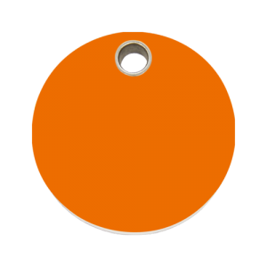 Orange Circle Pet Tag
