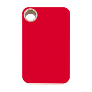 Red Rectangle Plastic Pet Tag