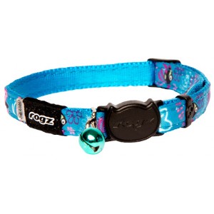 Rogz Neo Cat Collar 11mm - Turquoise Candystripes